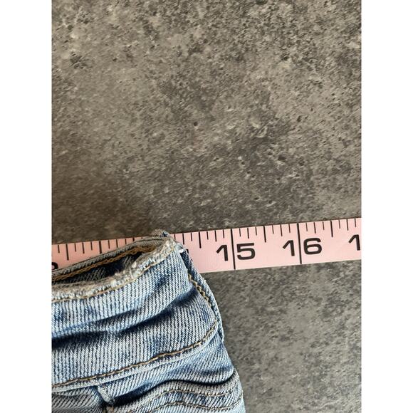 Zara Denim Shorts Womens 8 High Rise Distress Raw Boho Hippie Festival Grunge - Picture 5 of 8